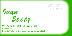 ivan stitz business card